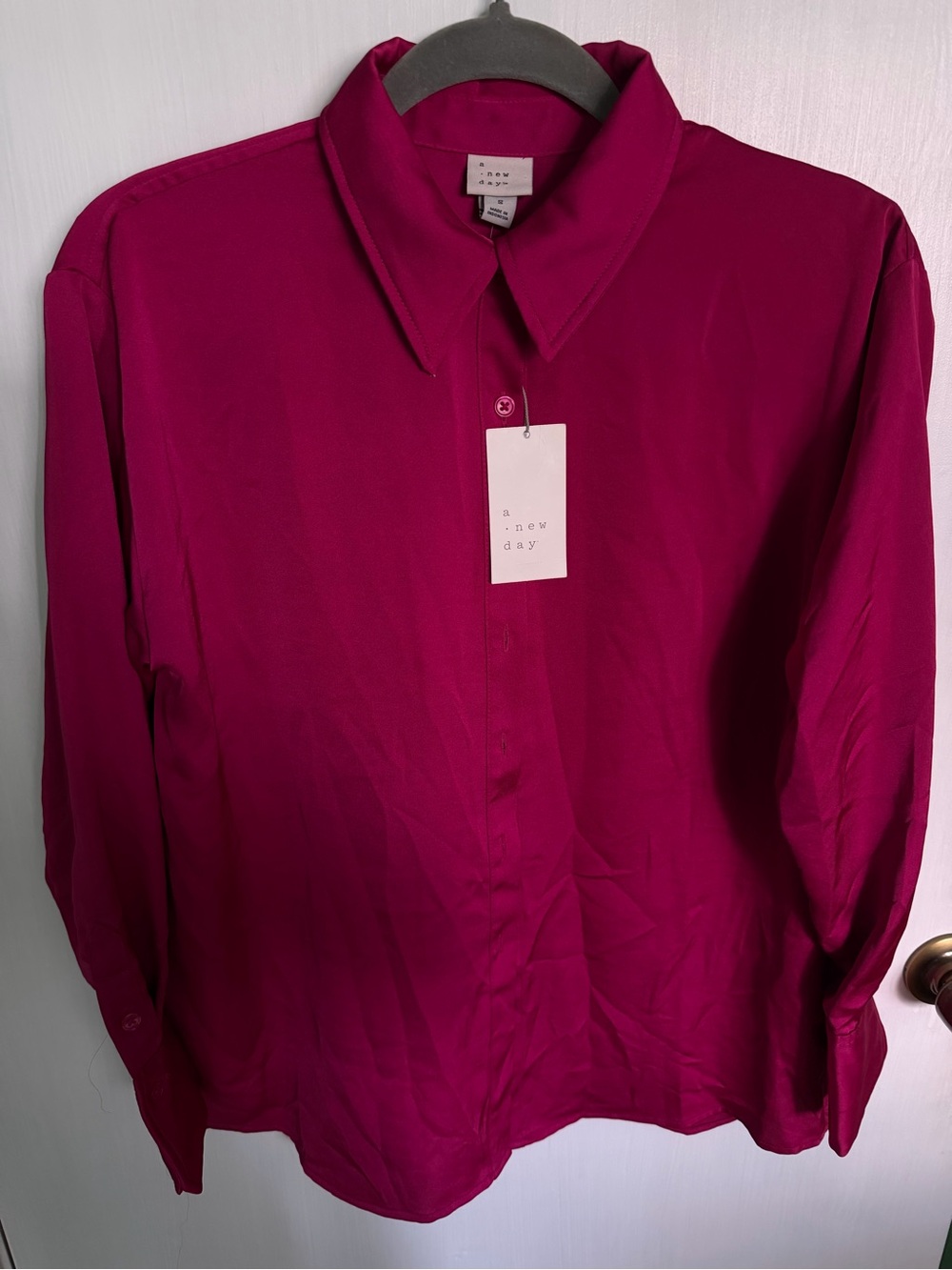 a new day Women’s Button-Down Shirt - Fuchsia Pink